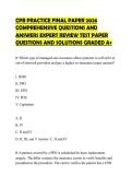 CPB PRACTICE FINAL PAPER 2026 COMPREHENSIVE QUESTIONS AND ANSWERS EXPERT REVIEW TEST PAPER QUESTIONS AND SOLUTIONS GRADED A&plus;