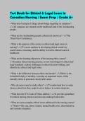 Test Bank for Ethical & Legal Issues in Canadian Nursing &vert; Exam Prep &vert; Grade A&plus;