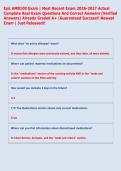 Epic AMB100 Exam &vert; Most Recent Exam 2026-2027 Actual  Complete Real Exam Questions And Correct Answers &lpar;Verified  Answers&rpar; Already Graded A&plus; &vert;Guaranteed Success&excl;&excl; Newest  Exam &vert; Just Released&excl;&excl; 