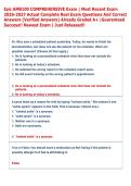 Epic AMB100 COMPREHENSIVE Exam &vert; Most Recent Exam  2026-2027 Actual Complete Real Exam Questions And Correct  Answers &lpar;Verified Answers&rpar; Already Graded A&plus; &vert;Guaranteed  Success&excl;&excl; Newest Exam &vert; Just Released&excl;&excl; 