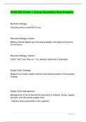 SCM 300 Exam 1 Actual Questions And Answers