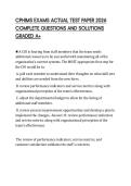 CPHIMS EXAMS ACTUAL TEST PAPER 2026 COMPLETE QUESTIONS AND SOLUTIONS GRADED A&plus;