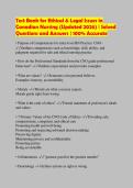 Test Bank for Ethical & Legal Issues in Canadian Nursing &lpar;Updated 2026&rpar; &vert; Solved Questions and Answers &vert; 100&percnt; Accurate