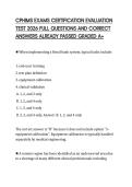 CPHIMS EXAMS CERTIFICATION EVALUATION TEST 2026 FULL QUESTIONS AND CORRECT ANSWERS ALREADY PASSED GRADED A&plus;