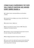 CPHIMS EXAMS COMPREHENSIVE TEST PAPER 2026 COMPLETE QUESTIONS AND ANSWERS EXPERT VERIFIED GRADED A&plus;