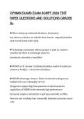 CPHIMS EXAMS EXAM SCRIPT 2026 TEST PAPER QUESTIONS AND SOLUTIONS GRADED A&plus;