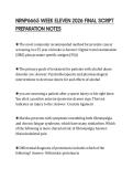 NRNP6665 WEEK ELEVEN 2026 FINAL SCRIPT PREPARATION NOTES