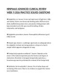 NRNP6665 ADVANCED CLINICAL REVIEW WEEK 11 2026 PRACTICE SOLVED QUESTIONS