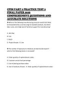 CPIM PART 2 PRACTICE TEST 2 FINAL PAPER 2026 COMPREHENSIVE QUESTIONS AND ACCURATE SOLUTIONS
