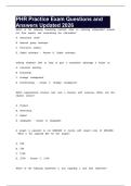 PHR Practice Exam Questions and Answers Updated 2026