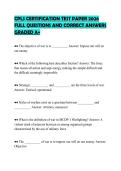 CPLS CERTIFICATION TEST PAPER 2026 FULL QUESTIONS AND CORRECT ANSWERS GRADED A&plus;