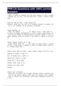 PHR CA Questions with 100&percnt; correct Answers