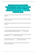 Residential Builder&rsquo;s Salesperson &ndash; Practice Exam Questions with Complete Solutions