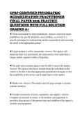 CPRP CERTIFIED PSYCHIATRIC REHABILITATION PRACTITIONER FINAL PAPER 2026 PRACTICE QUESTIONS WITH FULL SOLUTION GRADED A&plus;