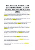 HESI NUTRITION PRACTICE  EXAM  QUESTION AND CORRECT DETAILED  ANSWERS WITH RATIONALES RATED A  GRADE