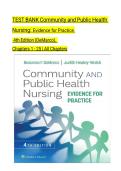 TEST BANK Community and Public Health   Nursing&colon; Evidence for Practice&comma;  4th Edition &lpar;DeMarco&rpar;&comma;   Chapters 1 - 25 &vert; All Chapters