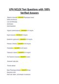 LPN NCLEX Test Questions with 100- Verified Answers&period;