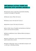 UNF MAN3025 ACTUAL PAPER 2026 QUESTIONS WITH ANSWERS GRADED A&plus;