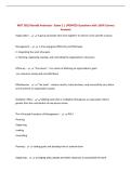 MGT 3013 Ronald Anderson - Exam 1 &vert; UPDATED Questions with 100&percnt; Correct Answers