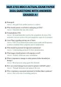 NUR 2755 MDC4 ACTUAL EXAM PAPER 2026 QUESTIONS WITH ANSWERS GRADED A&plus;