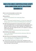 NUR 2755 MDC4 CERTIFICATION SCRIPT 2026 QUESTIONS WITH SOLUTIONS GRADED A&plus;