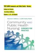 TEST BANK Community and Public Health  Nursing&colon;  Evidence for Practice&comma;  4th Edition &lpar;DeMarco&rpar;&comma;   Chapters 1 - 25 &vert; All Chapters 