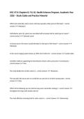HSC 4711 Chapters 8&comma; 9 & 10&comma; Health Sciences Program&comma; Academic Year 2026 &ndash; Study Guide and Practice Material