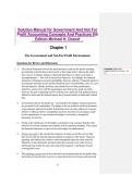 Solution Manual for Government and Not-for-Profit Accounting&colon; Concepts and Practices&comma; 9th Edition by Michael H&period; Granof &vert; Complete Solutions for All Chapters