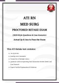 ATI RN Med‑Surg Proctored Retake Exam &lpar;NGN‑Style Questions & Case Scenarios&rpar; &ndash; 100 Verified Qs & Answers &vert; Latest Edition &vert; Pass Guarantee