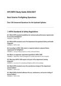 NYS BEFO Study Guide 2026&sol;2027  Basic Exterior Firefighting Operations  Over 100 Answered Questions for the Updated Syllabus 