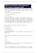 SPHR Full Practice Test Questions and Answers Updated 2026