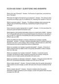 ECON 400 EXAM 1 QUESTIONS AND ANSWERS