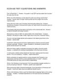 ECON 400 TEST 3 QUESTIONS AND ANSWERS