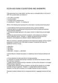 ECON 400 EXAM 2 QUESTIONS AND ANSWERS