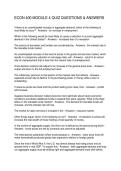 ECON 400 MODULE 4 QUIZ QUESTIONS & ANSWERS