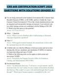 CRIS 605 CERTIFICATION SCRIPT 2026 QUESTIONS WITH SOLUTIONS GRADED A&plus;