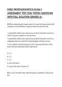 FIXED PROSTHODONTICS EXAM 2 ASSESSMENT TEST 2026 TESTED QUESTIONS WITH FULL SOLUTION GRADED A&plus;