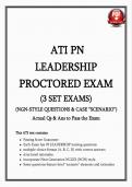 ATI PN Leadership Proctored Exam &lpar;3 Set Exams &ndash; NGN‑Style Questions & Case Scenarios&rpar; &ndash; 70 Qs Each &vert; Verified Answers &vert; Pass Guarantee