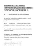 FIXED PROSTHODONTICS EXAM 2 CERTIFICATION EVALUATION 2026 QUESTIONS WITH PRACTICE SOLUTION GRADED A&plus;