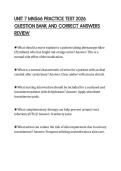 UNIT 7 MN566 PRACTICE TEST 2026 QUESTION BANK AND CORRECT ANSWERS REVIEW