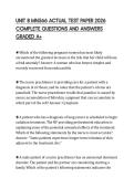 UNIT 7 MN566 ACTUAL TEST PAPER 2026 COMPLETE QUESTIONS AND ANSWERS GRADED A&plus;