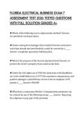 FLORIDA ELECTRICAL BUSINESS EXAM 7 ASSESSMENT TEST 2026 TESTED QUESTIONS WITH FULL SOLUTION GRADED A&plus;