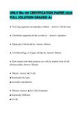 UNLV Bio 189 CERTIFICATION PAPER 2026 FULL SOLUTION GRADED A&plus;