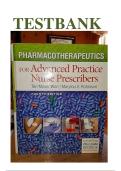 TEST BANK for Pharmacotherapeutics for Advanced Practice Nurse Prescribers 4th Edition by Woo & Robinson &vert; Complete Questions & Answers &vert; Chapters 1&ndash;55 &vert; Latest 2025&sol;2026 Updated Guide &vert; A&plus; Resource