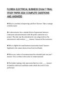 FLORIDA ELECTRICAL BUSINESS EXAM 7 FINAL STUDY PAPER 2026 COMPLETE QUESTIONS AND ANSWERS