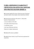 FLORIDA JURISPRUDENCE EXAMINATION PT CERTIFICATION EVALUATION 2026 QUESTIONS WITH PRACTICE SOLUTION GRADED A&plus;