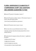 FLORIDA JURISPRUDENCE EXAMINATION PT COMPREHENSIVE SCRIPT 2026 QUESTIONS AND ANSWERS GUARANTEED TO PASS
