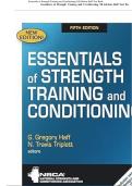 Test Bank for Essentials of Strength Training and Conditioning 4th Edition Haff &sol; All Chapters 1 - 24 &sol; Full Complete
