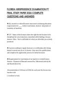 FLORIDA JURISPRUDENCE EXAMINATION PT FINAL STUDY PAPER 2026 COMPLETE QUESTIONS AND ANSWERS