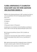 FLORIDA JURISPRUDENCE PT EXAMINATION EXAM SCRIPT 2026 TEST PAPER QUESTIONS AND SOLUTIONS GRADED A&plus;